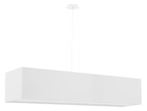 Bijela viseća svjetiljka sa staklenim sjenilom/s tekstilnim sjenilom Gryfin – Nice Lamps