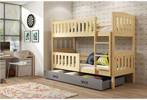 Krevet BMS Kubus na kat + ladica 200x90 cm, PINE grafit