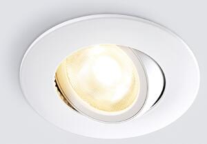 Heitronic LED ugradbeni stropni reflektor DL8002, zakretni, 38°, prigušiva, Bijela, Područje hodnika, Metal, Okrugla ugradna svjetla