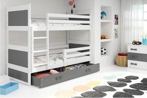 Krevet BMS Rico na kat + ladica 200x90 cm, BIA grafit