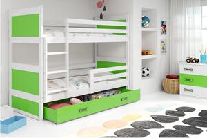 Krevet BMS Rico na kat + ladica 200x90 cm, BIA zelena