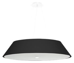 Crna viseća svjetiljka s tekstilnim sjenilom ø 70 cm Hektor – Nice Lamps