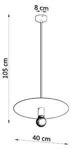 Crna viseća svjetiljka ø 40 cm Livago – Nice Lamps