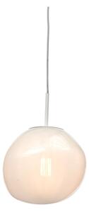 Bijela viseća svjetiljka sa staklenim sjenilom ø 12 cm Helsinki – it's about RoMi