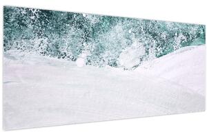 Slika - Tirkizna apstrakcija (120x50 cm)