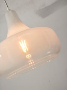 Bijela viseća svjetiljka sa staklenim sjenilom ø 20 cm Reykjavik – it's about RoMi