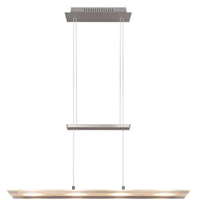 Siva LED viseća svjetiljka sa staklenim sjenilom Milos – Trio