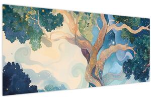 Slika – Svemirsko drvo (120x50 cm)