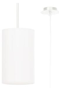 Bijela viseća svjetiljka s tekstilnim sjenilom ø 15 cm Volta – Nice Lamps