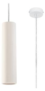 Bijela viseća svjetiljka s keramičkim sjenilom ø 8 cm Santana – Nice Lamps