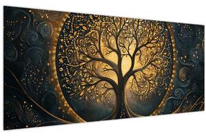 Slika – Drvo sa zlatnom aurom (120x50 cm)