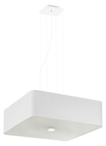 Bijela viseća svjetiljka sa staklenim sjenilom/s tekstilnim sjenilom Kortez – Nice Lamps