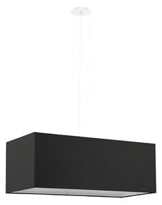 Crna viseća svjetiljka sa staklenim sjenilom/s tekstilnim sjenilom Gryfin Bis – Nice Lamps