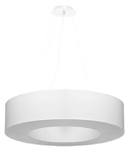 Bijela viseća svjetiljka s tekstilnim sjenilom ø 70 cm Galata – Nice Lamps