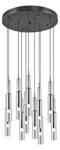 Crna/u srebrnoj boji LED viseća svjetiljka sa staklenim sjenilom ø 50 cm Lucent – Trio Select