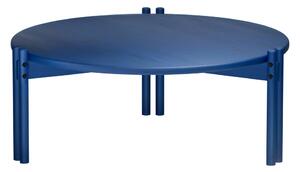 Plavi okrugao stolić za kavu od masivnog bora ø 80 cm Sticks – Karup Design