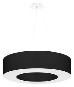 Crna viseća svjetiljka s tekstilnim sjenilom ø 70 cm Galata – Nice Lamps