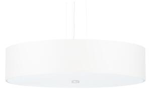 Bijela viseća svjetiljka s tekstilnim sjenilom ø 50 cm Herra – Nice Lamps