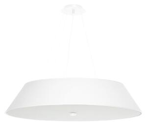 Bijela viseća svjetiljka s tekstilnim sjenilom ø 70 cm Hektor – Nice Lamps