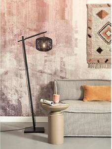Crna stojeća svjetiljka sa sjenilom od ratana (visina 150 cm) Tanami – Good&Mojo