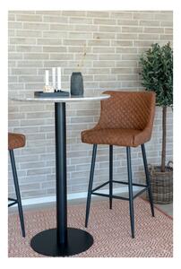 Okrugli barski stol s pločom stola u mramornom dekoru ø 70 cm Bolzano – House Nordic