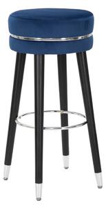 Plava baršunasta barska stolica 74 cm Paris – Mauro Ferretti