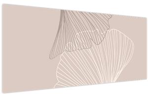 Slika - Bež lišće N⁰2 (120x50 cm)