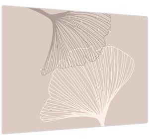Slika - Bež lišće N⁰2 (70x50 cm)