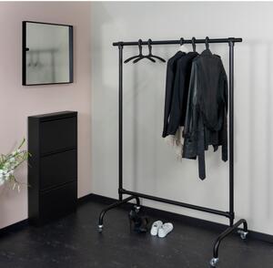 Crni metalni mobilni stalak za odjeću Luuk – Spinder Design