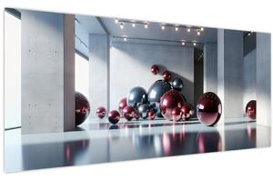 Slika - 3D prostor s kuglama II. (120x50 cm)