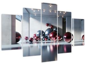 Slika - 3D prostor s kuglama II. (150x105 cm)