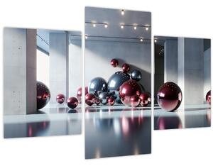 Slika - 3D prostor s kuglama II. (90x60 cm)