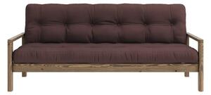 Tamno smeđa sklopiva sofa 205 cm Knob – Karup Design