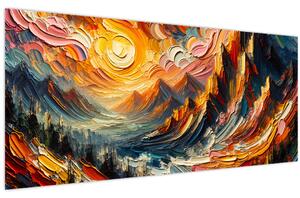 Slika - Planine okupane suncem (120x50 cm)