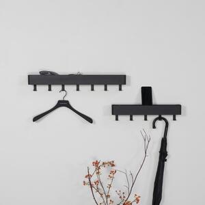 Crna metalna zidna vješalica s policom Dax Play – Spinder Design