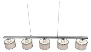 Bež/u srebrnoj boji viseća svjetiljka s tekstilnim sjenilom Kaprun – Trio