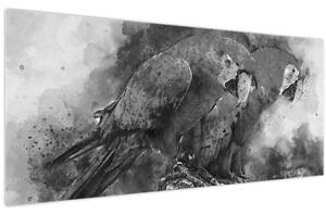 Slika - Vodene boje papige (120x50 cm)