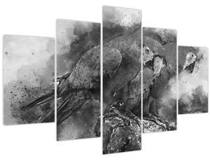 Slika - Vodene boje papige (150x105 cm)