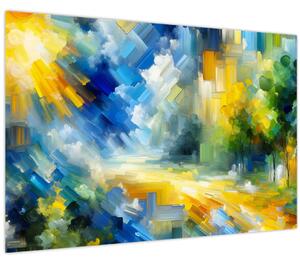 Slika - Apstraktni sunčani dan (90x60 cm)