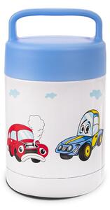 Bijela/plava dječja termosica 480 ml Auto – Orion