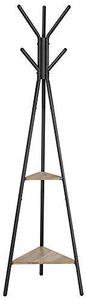 Stalak za kapute industrijskog stila, 49,5 x 49,5 x 179 cm, sive i crne boje | VASAGLE