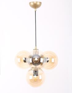 Žuta /u zlatnoj boji viseća svjetiljka sa staklenim sjenilom ø 15 cm Hector – Squid Lighting