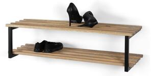 Crni/u prirodnoj boji metalni ormarić za cipele Marco – Spinder Design