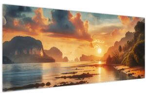 Slika - Pogled s plaže (120x50 cm)