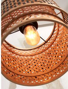 Crna/u prirodnoj boji stropna svjetiljka s bambusovim sjenilom ø 25 cm Bhutan – Good&Mojo