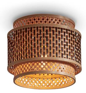 Crna/u prirodnoj boji stropna svjetiljka s bambusovim sjenilom ø 25 cm Bhutan – Good&Mojo