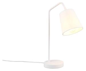 Bijela stolna lampa s tekstilnim sjenilom (visina 45 cm) Buddy – Trio