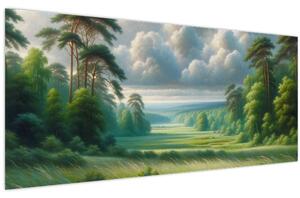 Slika - Zeleni krajolik (120x50 cm)