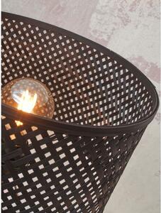 Crna stolna lampa s bambusovim sjenilom (visina 38 cm) Java – Good&Mojo