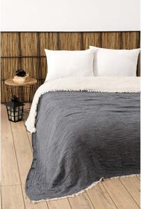Tamno sivi prekrivač od muslina za bračni krevet 230x250 cm – Mijolnir
